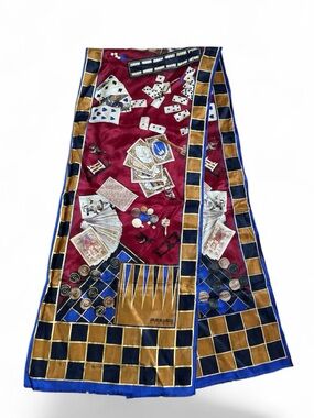 Oscar de la Renta casino print silk scarf